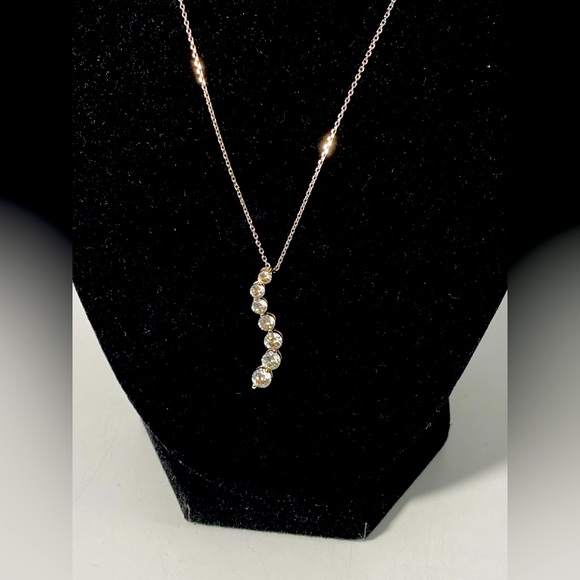 Stauer Design Eternity Sterling Silver Necklace + 2” Pendant NEW